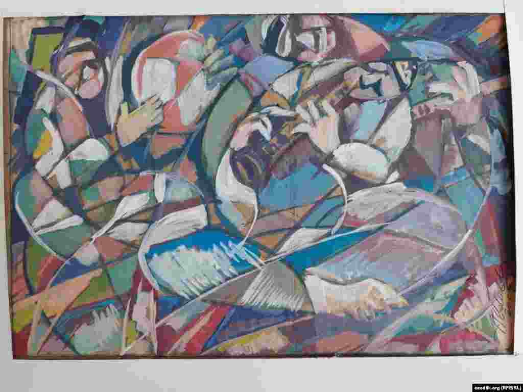 "Мамлакатим ва одамлар манзаралари" туркуми. Рассом Абдулла Холмирзаев