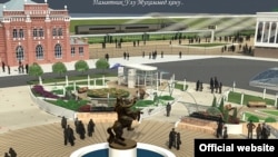 Олугъ Мөхәммәд ханга һәйкәл рәсеме