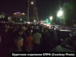 Стихийный протест в центре Улан-Удэ, 9 сентября 2019 года
