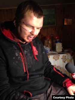 Дмитро Булатов після побиття представниками «Оплоту»