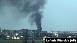 سوریه در هنگام بمباران نیروهای ترکیه، ۱۱ اکتبر ۲۰۱۹