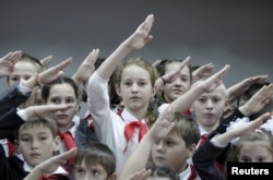 Прием новых членов в пионерскую организацию. Ставропольская область, ноябрь 2015 года