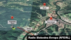 Локацијата за складирање отпад во Хрватска е оддалечена приближно 800 метри по воздушна линија од границата со Босна и Херцеговина.