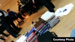 Обыск в Бакинском бюро Азаттыка. 26 декабря 2014 года.