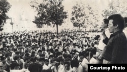 Кыргызстан демократиялык кыймылынын (КДК) митинги. 1991-жыл.