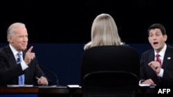 جو بایدن و پل رایان برای نخستین بار به صورت رو در رو بایکدیگر مناظره می‌کردند