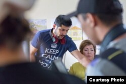 Руслан Акун во время съемок фильма.