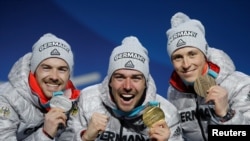 Германиялык медаль ээлери: Йоханнес Ридзек (алтын), Фабиан Риесле (күмүш), Эрик Френцель (коло).