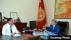 Улан Исраилов жана Алмазбек Атамбаев. 7-июль, 2017-жыл.