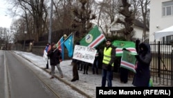 Chechens protest against Kadyrov in Norway on January 2.