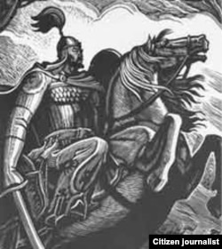 Манас. Теодор Герцен тарткан гравюра.