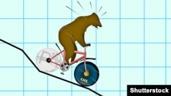 After years of torrid growth propelled by government spending to fuel the war in Ukraine, Russia's economy is grinding to a crawl. (illustration)