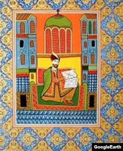 Шота Руставелинин сүрөтү. 1852-жылы Flerier басмасынан чыккан китептин мукабасы, Париж.