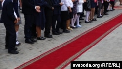 Лінейка ў школе, 1 верасьня 2020.