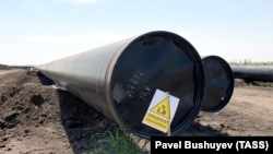 Ndërtimi i gazsjellësit "Rrjedha turke" në Vojvodinë të Serbisë më 2019. 
