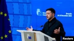 Владимир Зеленский на пресс-конференции в Брюсселе