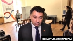 Вице-спикер парламента Армении, пресс-секретарь Республиканской партии Армении Эдуард Шармазанов, Ереван, 12 сентября 2018 г.
