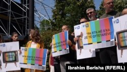 Protesta e punonjësve të RTK-së. 