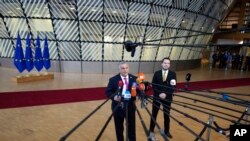 Виктор Орбан пред новинарите во Брисел, 14 декември 2023