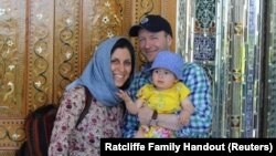 Britain reportedly does not want to directly link the payment to the release of jailed charity worker Nazanin Zaghari-Ratcliffe (left, with husband and daughter).