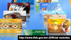 Türkmenistanyň banklary tarapyndan berilýän plastik kartlar