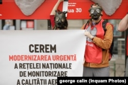 Comunitatea Declic a prezentat, în 27 aprilie 2021 „plămânii" montați în fața Guvernului, care s-au încărcat de particule toxice în mai puțin de o lună de la instalarea lor.