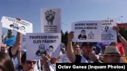 Protest al sindicatelor din Educație în Capitală. 8 septembrie 2025.