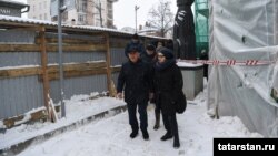 Рөстәм Миңнеханов һәм Розалия Нургалиева Татарстан сынлы сәнгать музееның төзекләндерелүче бүлеге "Милли галерея" янында