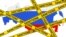 Generic – Russia Sanctions Concept. Yellow Tape with Sanctions Sign Against of Russia Map with Flag on a white background. 3d Rendering