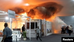 Пажар у месцы правядзеньня кліматычнай канфэрэнцыі ў Бразыліі