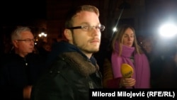 Draško Stanivuković na protestu "Pravda za Davida" u Banjaluci