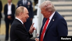 Уладзімір Пуцін і Дональд Трамп, Анкорыдж, ЗША, 15 жніўня 2025