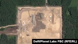 Partea estică a sitului este prezentată într-o imagine Planet Labs din 13 august.