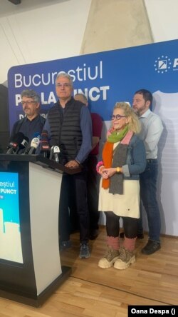 Reprezentanții REPER în frunte cu ministrul Dragoș Pâslaru au acaparat microfonul la finalul serii în care Ciprian Ciucu a fost ales primar.