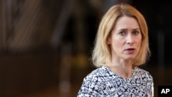 Kaja Kallas la reuniunea de la Bruxelles a miniștrilor de Externe din UE, la 15 iulie. Agenda a fost dominată de ajutorarea Ucrainei și sancționarea suplimentară a Rusiei.