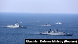 Во время многонациональных морских учений Sea Breeze 2020, организованных совместно Украиной и США в Черном море, 25 июля 2020 года