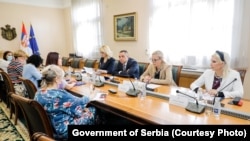 Ministri u Vladi Srbije Aleksandar Vulin i Zorana Mihajlović na sastanku posvećenom suzbijanju nasilja u porodici u julu 2021.