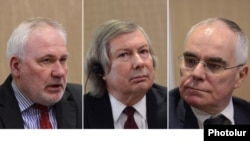 Сопредседатели Минской группы ОБСЕ Игорь Попов (Россия), Джеймс Уорлик (США) и Пьер Андриё (Франция)