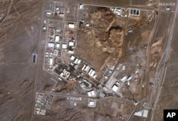 This satellite image provided by Maxar Technologies shows the Natanz nuclear facility in Iran on January 24.