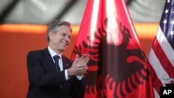 Sekretari amerikan i Shtetit, Antony Blinken. Tiranë, 15 shkurt 2024. 