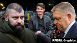 საილუსტრაციო ფოტოკოლაჟი: მამუკა მამულაშვილი (მარცხნივ), ერიკ კალინიაკი (შუაში) და რობერტ ფიცო 