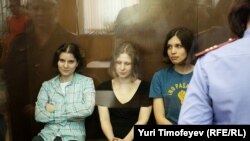 The three members of Pussy Riot were sentenced to two years each in prison.