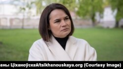 Сьвятлана Ціханоўская, Вільня, Літва, 24 красавіка 2025 году 