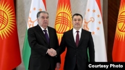 Эмомали Рахмон жана Садыр Жапаров. 13-март, 2025-жыл.