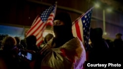 ლორენა ბერია ერთ-ერთ საპროტესტო აქციაზე