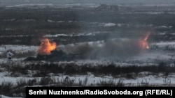 Ukraine -- military trainings, Chernihiv region, 3Dec2018