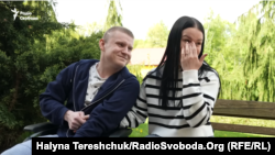 Viktoria și Nazar Kaihorodov la centrul de reabilitare Modrichi din regiunea Liov.
