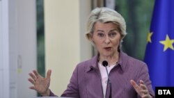 Урсула фон дер Лайен благодари на България, че продължава да подкрепя Украйна.