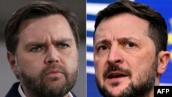 Американскиот потпретседател Џ. Д. Венс (лево) и украинскиот претседател Володимир Зеленски (десно)