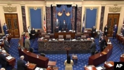 АКШ Сенатынын Д.Трампка импичмент жарыялоо маселесин караган отуруму. 13.2.2021. 